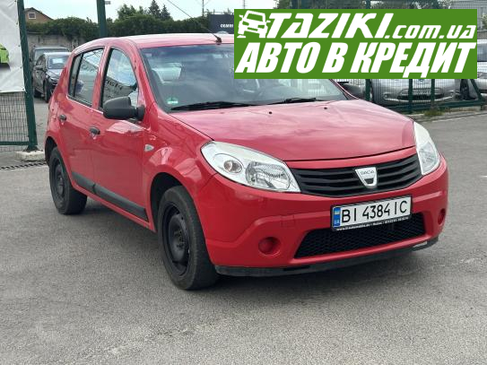 Dacia Sandero, 2009г. 1.4л. газ/бензин Полтава в кредит